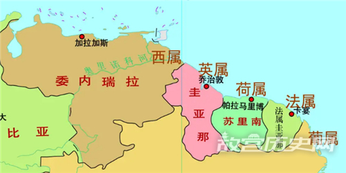 苏里南地理位置