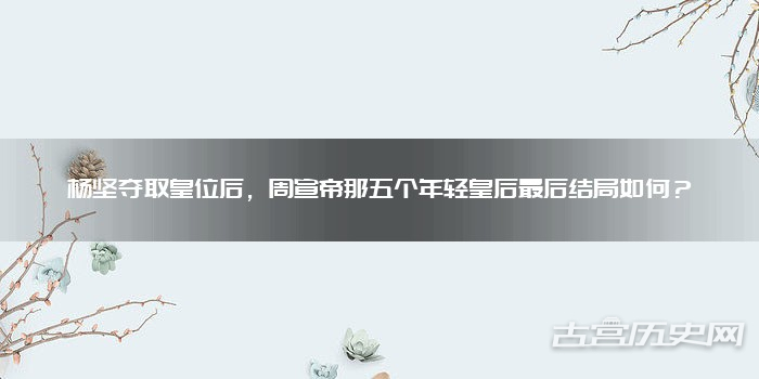 杨坚夺取皇位后,周宣帝那五个年轻皇后最后结局如何?