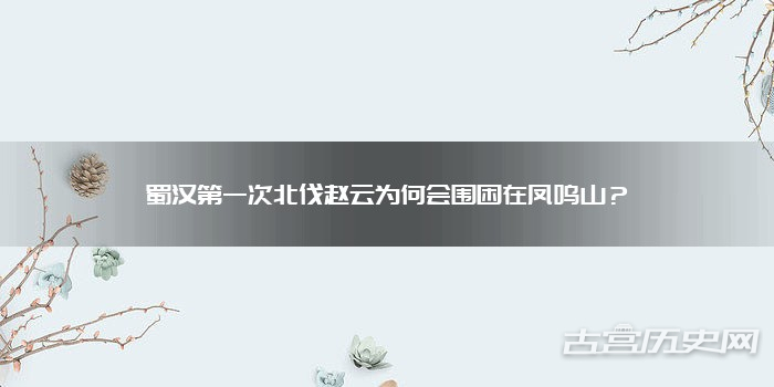 蜀汉第一次北伐赵云为何会围困在凤鸣山?