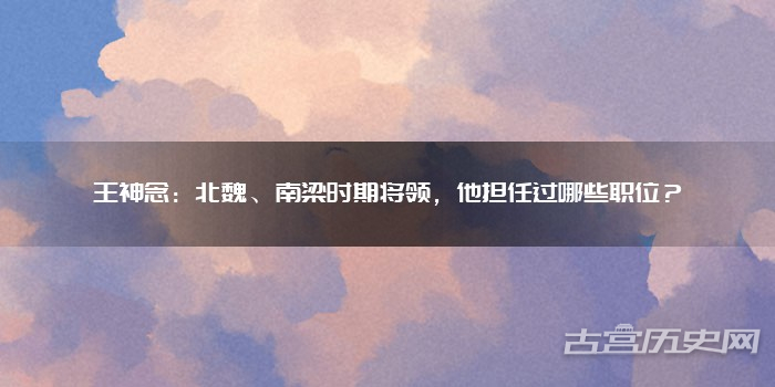 王神念:北魏、南梁时期将领,他担任过哪些职位?