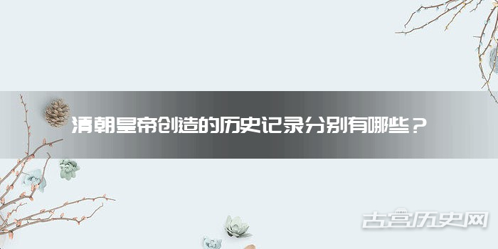 清朝皇帝创造的历史记录分别有哪些?