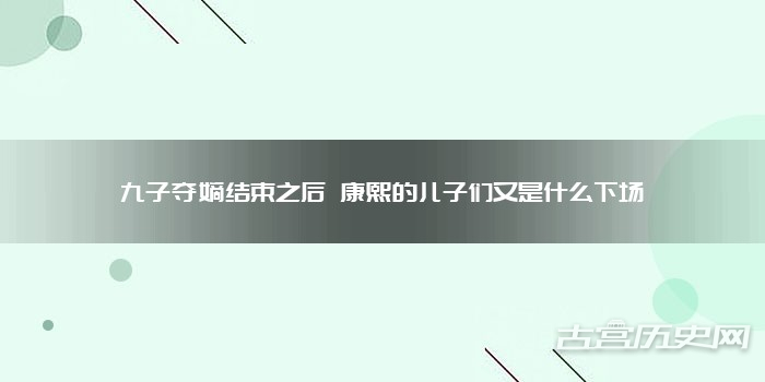 九子夺嫡结束之后 康熙的儿子们又是什么下场