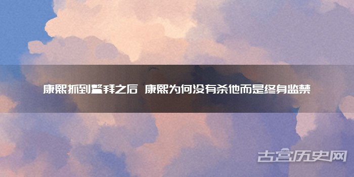 康熙抓到鳌拜之后 康熙为何没有杀他而是终身监禁