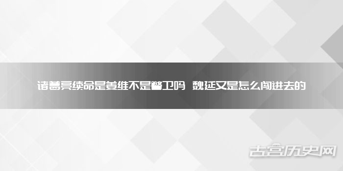 诸葛亮续命是姜维不是警卫吗 魏延又是怎么闯进去的