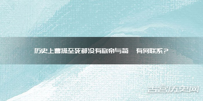 历史上曹操至死都没有称帝与荀彧有何联系?