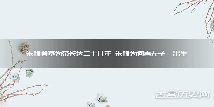 朱棣登基为帝长达二十几年 朱棣为何再无子嗣出生