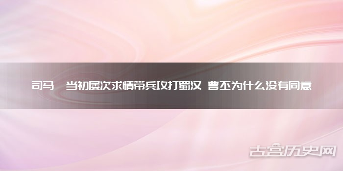 司马懿当初屡次求情带兵攻打蜀汉 曹丕为什么没有同意