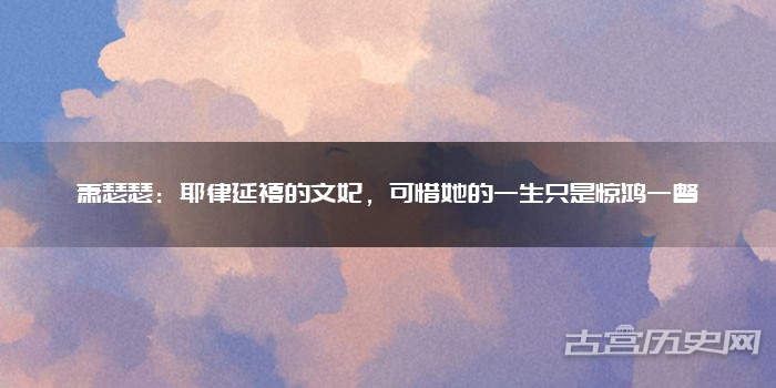 萧瑟瑟:耶律延禧的文妃,可惜她的一生只是惊鸿一瞥